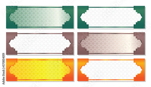 Islamic background with abstract motif, ramadan month banner and greeting card template. Islamic holidays