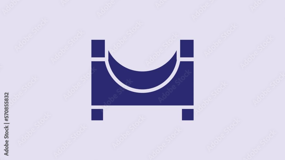 Blue Skate park icon isolated on purple background. Set of ramp, roller, stairs for a skatepark. Extreme sport. 4K Video motion graphic animation Blue Skate park icon isolated on purple background. Set of ramp, roller, stairs for a skatepark. Extreme sport. 4K Video motion graphic animation