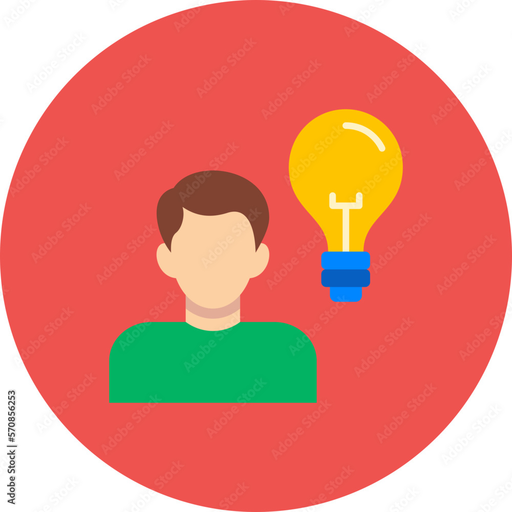Idea Multicolor Circle Flat Icon Idea Multicolor Circle Flat Icon