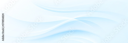 Abstract light blue and white gradient wave background with curve lines. Modern smooth soft blue wavy design. Suit for cover, poster, banner, brochure, presentation, website, flyer, header
