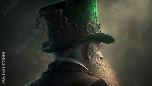 leprechaun, symbole de la saint patrick , modèle fictif généré par IA photo