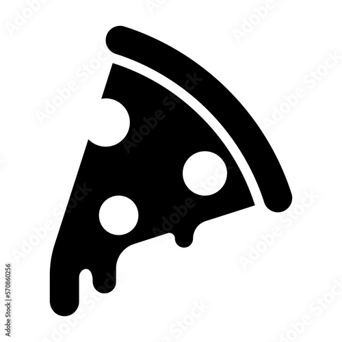 Fresh pizza slice separated icon. Traditional italian fast food vector illustration