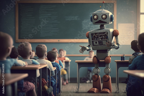  robot teaching children, Generative AI