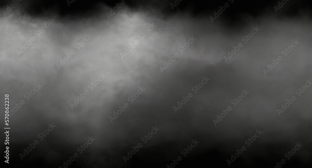 Smoke on black background, Smoke texture, Generative ai