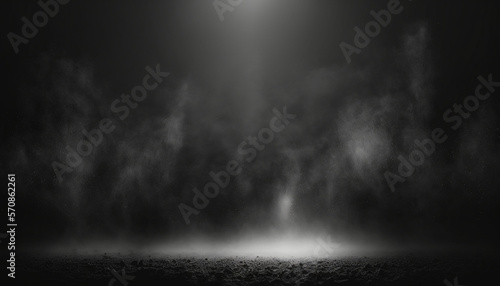 Smoke on black background with bubbling water background, Smoke texture, Generative ai