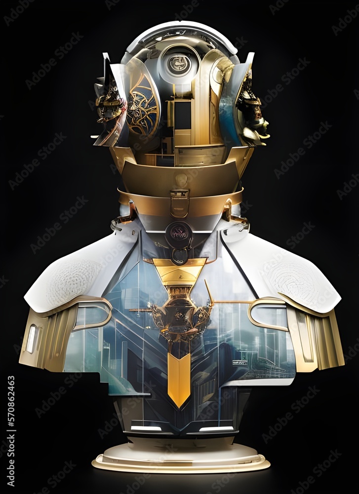 Naklejka premium Helmet. Generative AI.