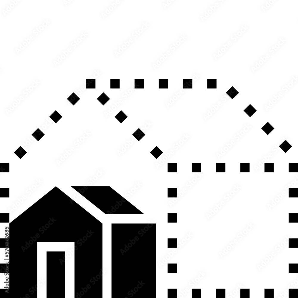 smaller house black solid icon