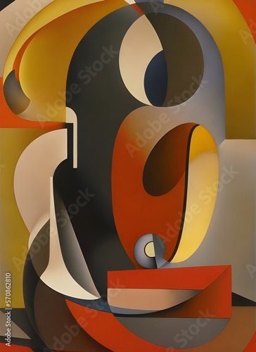 Colorful Abstract Composition. Generative AI.