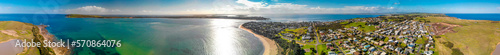 Panoramic aerial view of Phillip Island and San Remo coastline, Australia photo