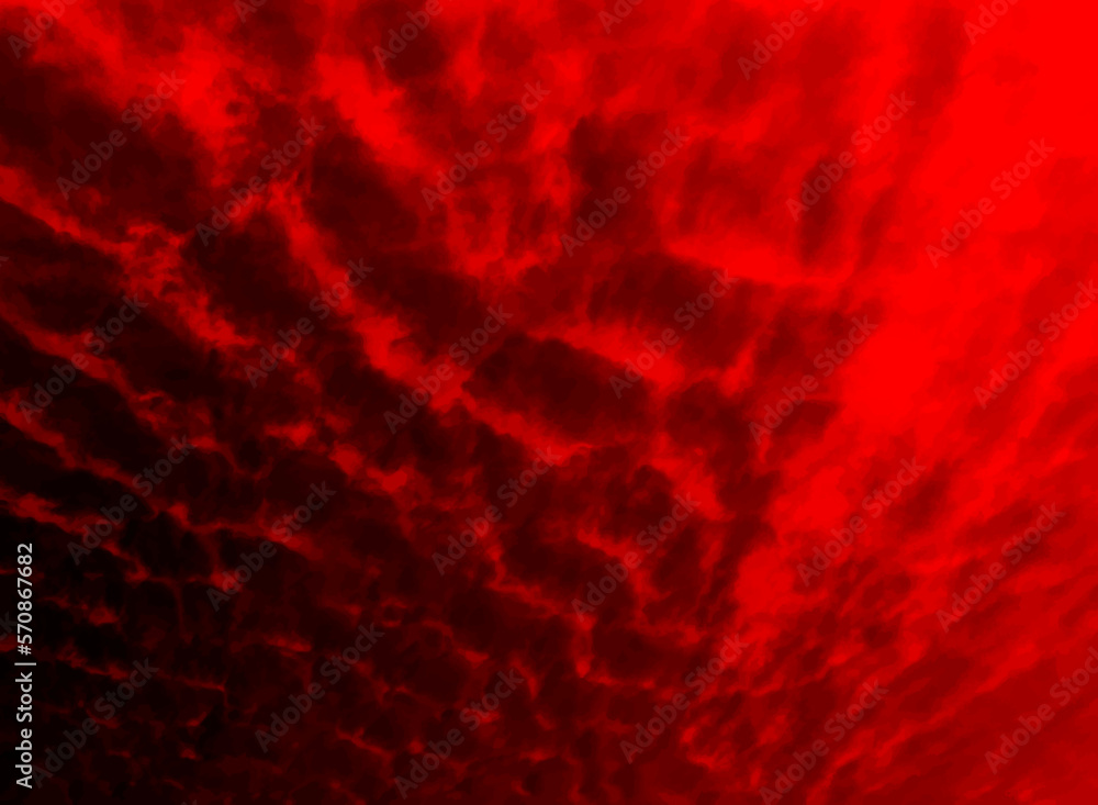 Vector red dark grunge background, gradient colorful clouds texture on the sky. UHD 4K wallpapers. For screen, desktop, website design, overlay, stencil, banner, stylization and polygraph
