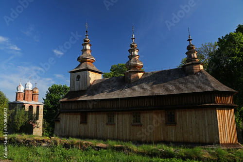 Fototapeta Naklejka Na Ścianę i Meble -  Saint Demetrius church in Radoszyce, Bieszczady Mountains, Poland