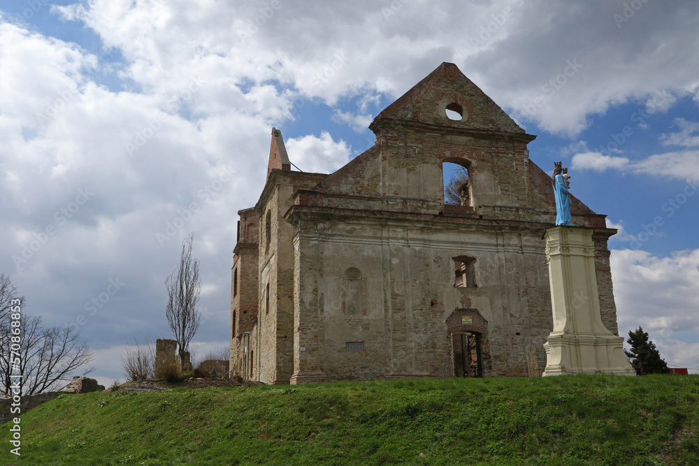 Ruins of the Carmelite monastery in Zagorz, Poland