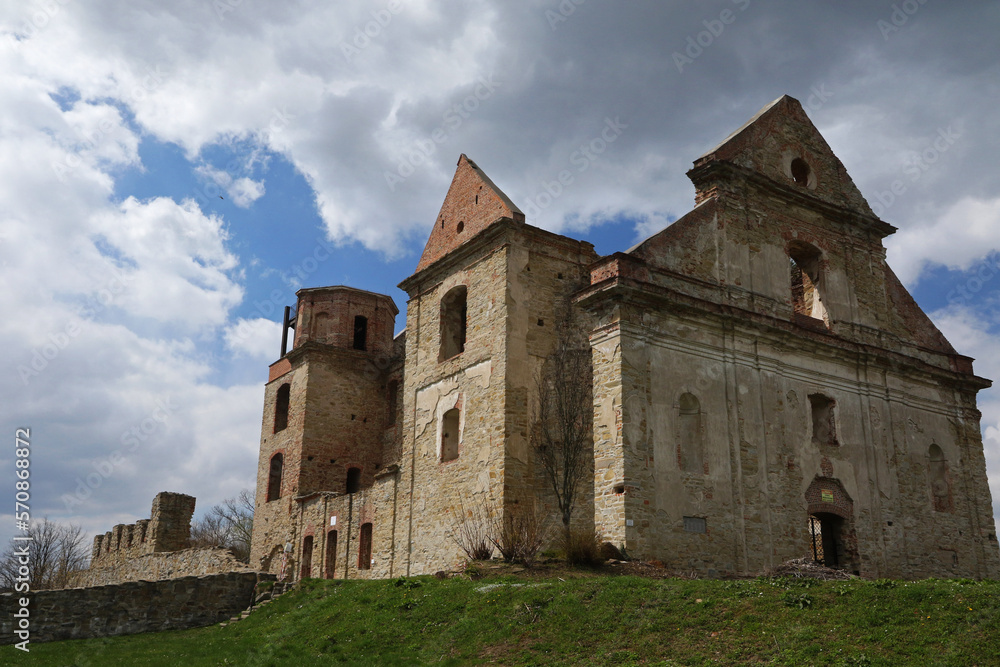 Ruins of the Carmelite monastery in Zagorz, Poland