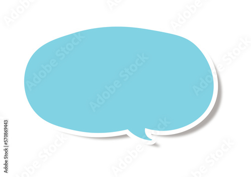 ポップな横長の楕円形の吹き出し