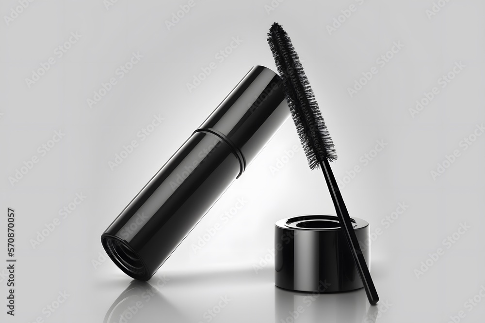 mascara makeup with white background created using AI Generative Technology mascara makeup with white background created using AI Generative Technology