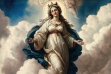 A Majestic Glimpse - Saint Mary in the Clouds Generative AI