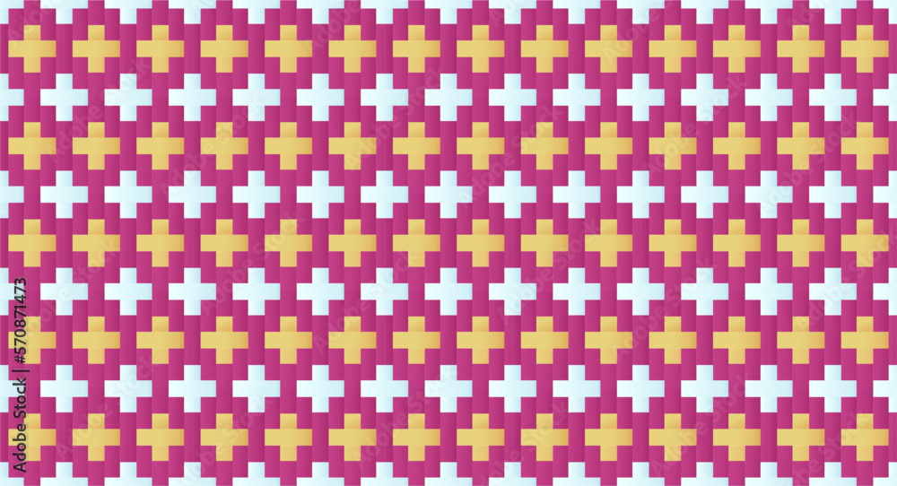 Repeating pink woven pattern. Pixel art pattern and background. Ornament fabric design. Carpet and textiles pattern. Repeating pink woven pattern. Pixel art pattern and background. Ornament fabric design. Carpet and textiles pattern.