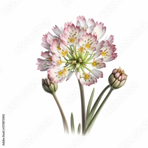 pink dahlia isolated on white background