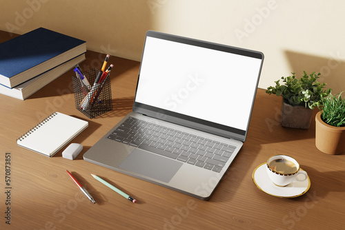 Wallpaper Mural laptop,website homepage mockup,3d rendering Torontodigital.ca