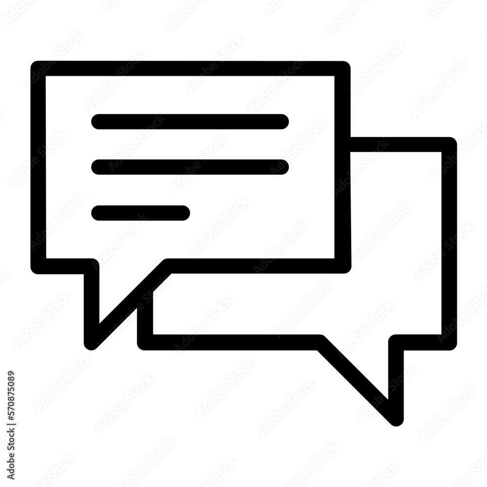 Message, chat, customer support, comments, review, question and answer in outline icon Message, chat, customer support, comments, review, question and answer in outline icon