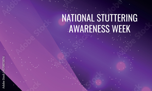 National Stuttering awareness week (NSAW) observed each year in May. Vector illustration.