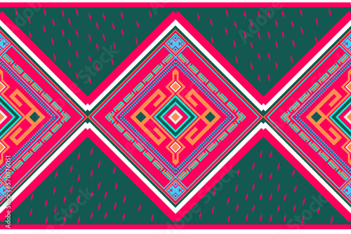 Ethnic pattern design for background, carpet, rug, wallpaper, clothing, wrap, cloth, vector illustration. oritntal textile vector pattern.