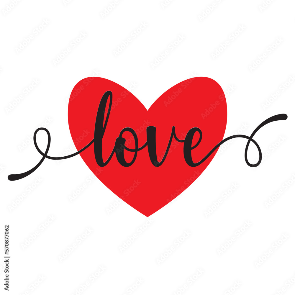 Love and heart SVG