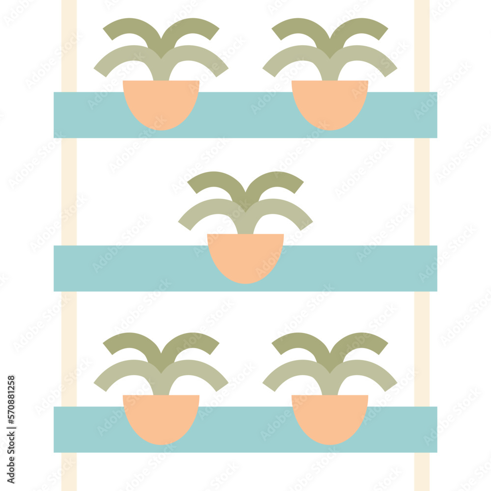 vertical plant flat icon