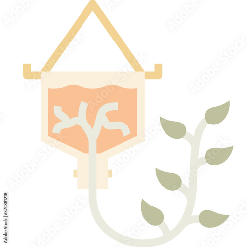 upside down plant flat icon