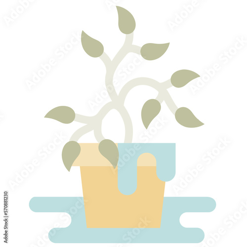 overwatering flat icon