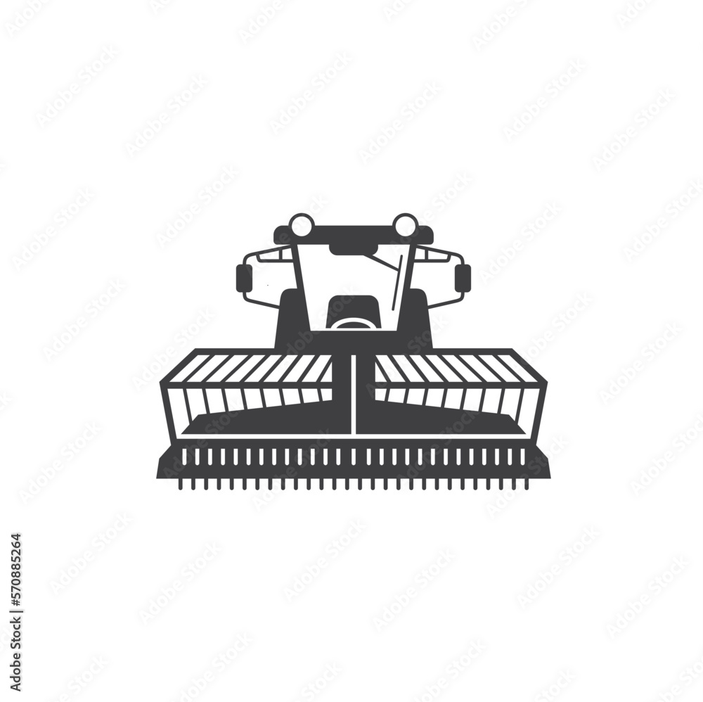 illustration of combine harvester, vector art. illustration of combine harvester, vector art.