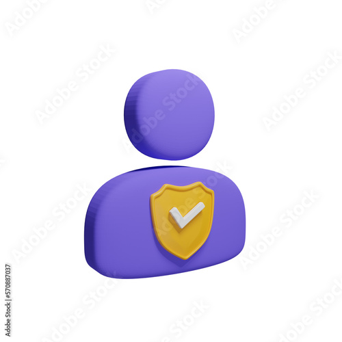 User security 3d icon