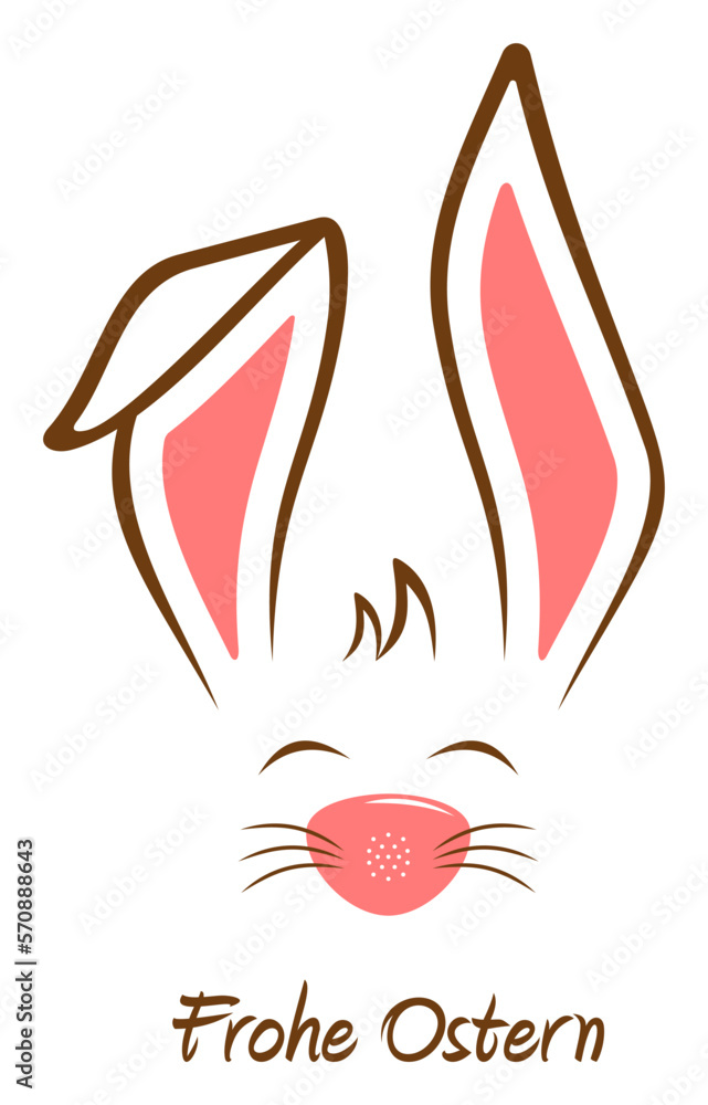 Frohe Ostern. Kalligrafischer Ostern Gruß Vektor in deutscher Sprache