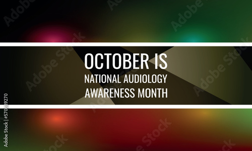 october is National Audiology Awareness Month. Geometric design suitable for greeting card poster and banner