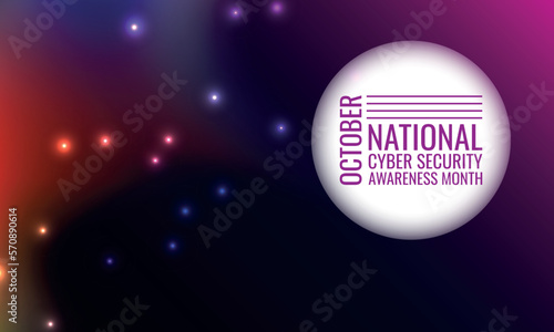 october is National Cyber Security Awareness Month. Geometric design suitable for greeting card poster and banner