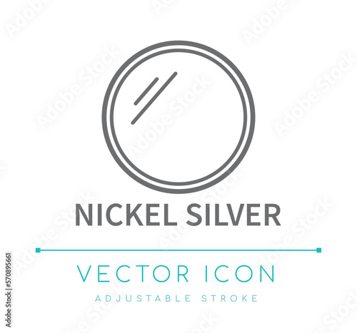 Nickel Silver Jewelry Line Icon