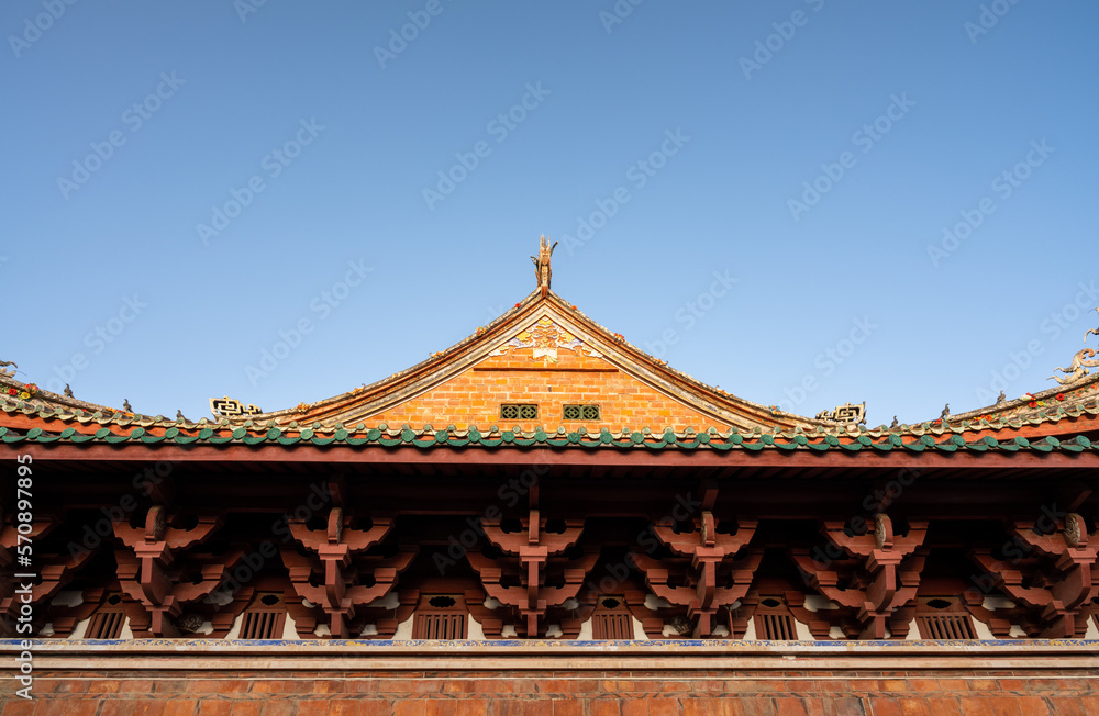 details of South Fujian historical house roof details of South Fujian historical house roof