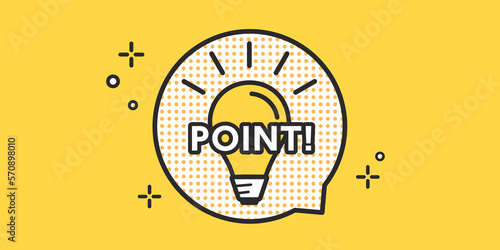 ポイントを表現した吹き出しアイコン。.Webデザインやグラフィックデザインに。.