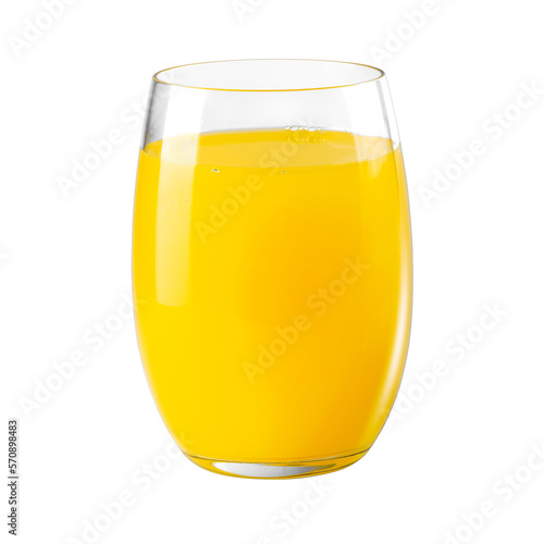 Foto Fresh pineapple juice isolated on a transparent background