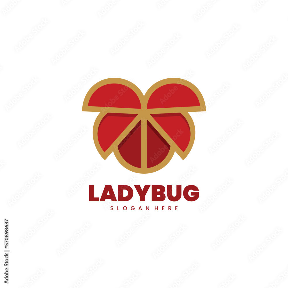 Vector illustration lady bug gradient colorful