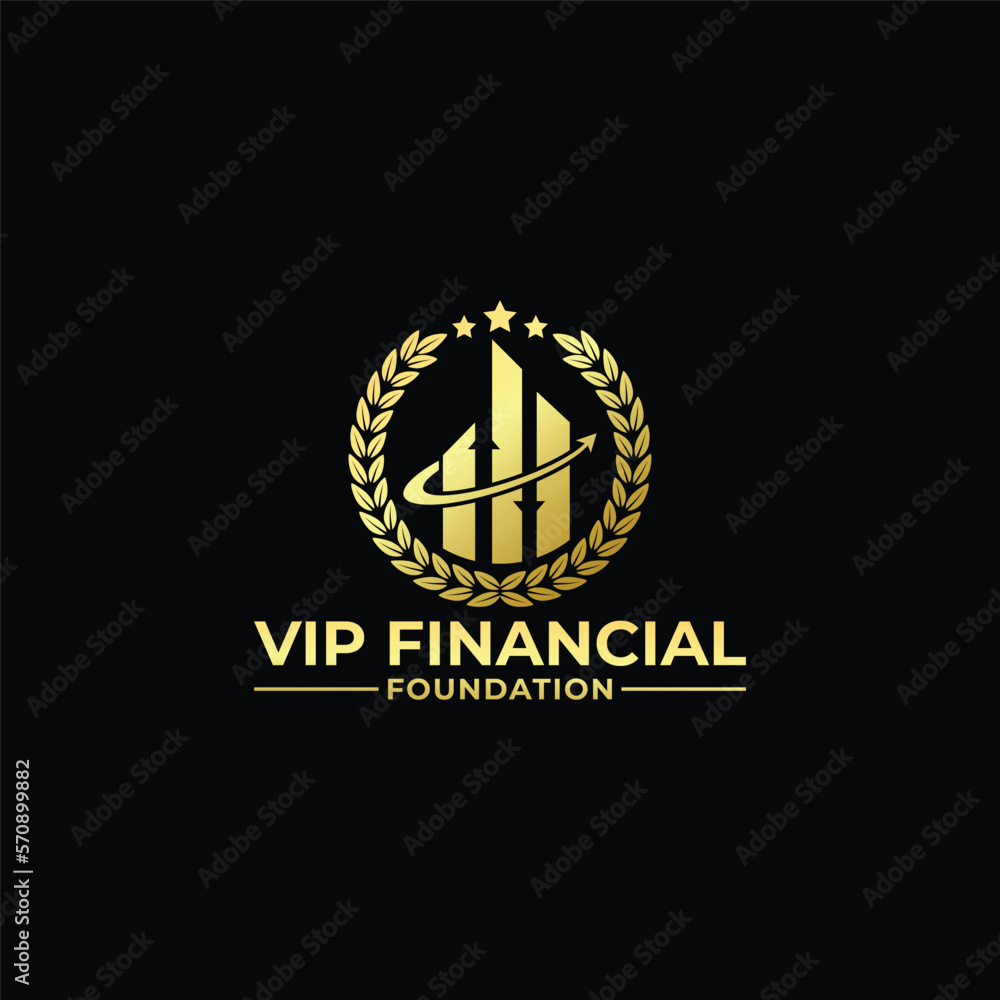 Vector grow up financial investment logo design Vector grow up financial investment logo design