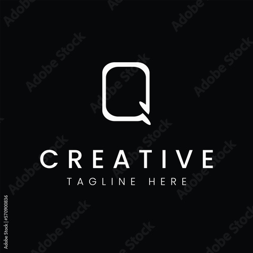 Abstract monogram letter Q logo icon design vector template.
