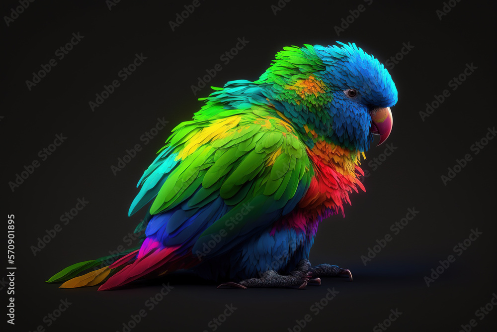 Obraz premium Abstract Bird. Ai Generated