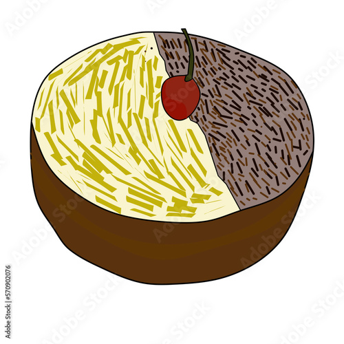 white background sponge cake image