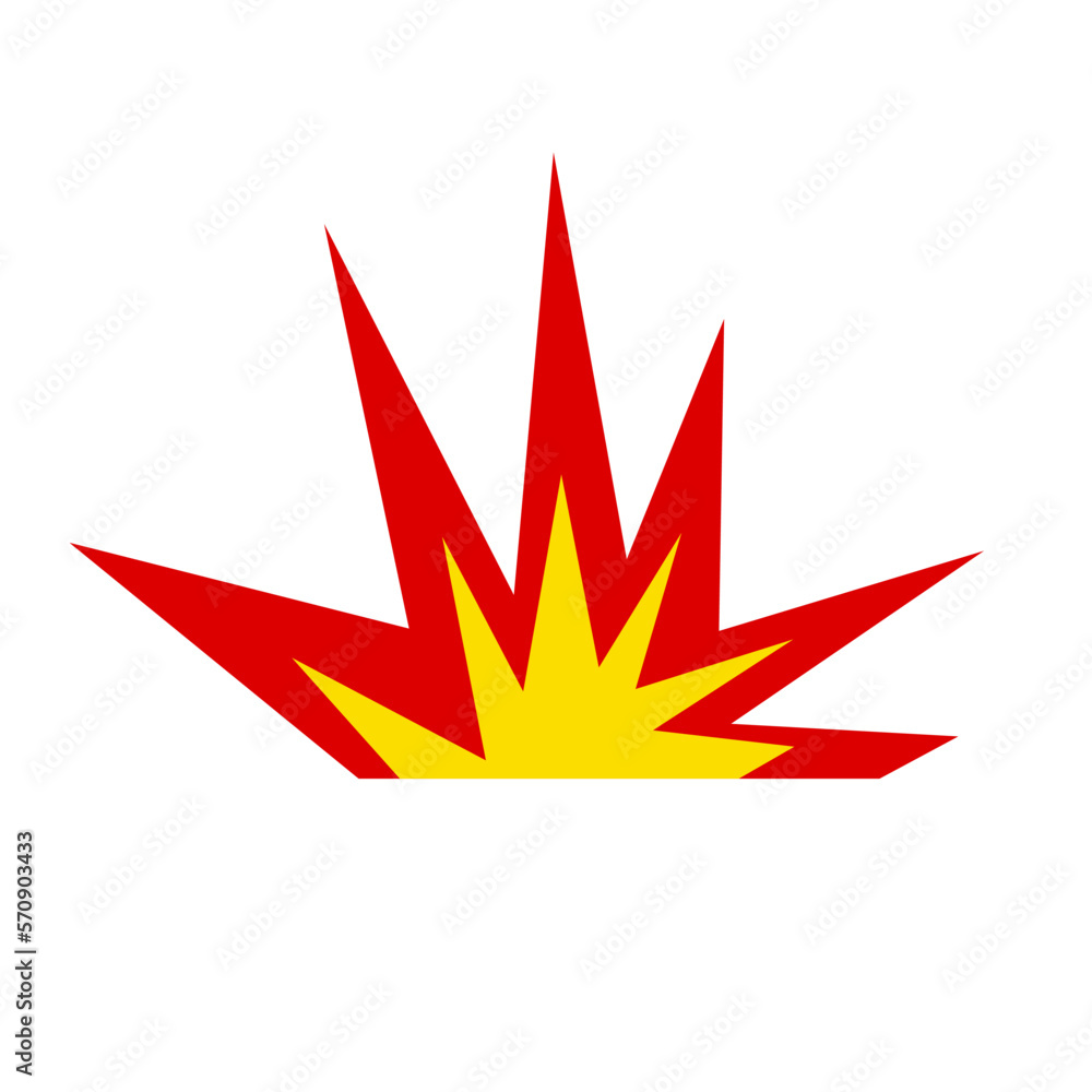 Bombing icon. Impact of the explosion. Vector. Bombing icon. Impact of the explosion. Vector.