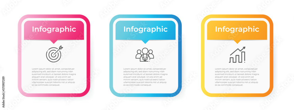 Obraz premium infographic template with 3 options or step