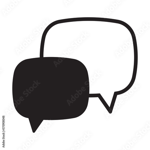 Chat icon. Talk bubble speech sign. Comment icon. Message, speech bubble vector icon.