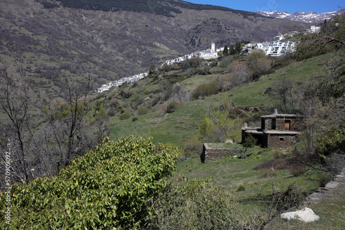 Landscape along the Mulhacen O Poqueria river and gorge - Capileira - Sierra Nevada - Andalusia - Spain photo