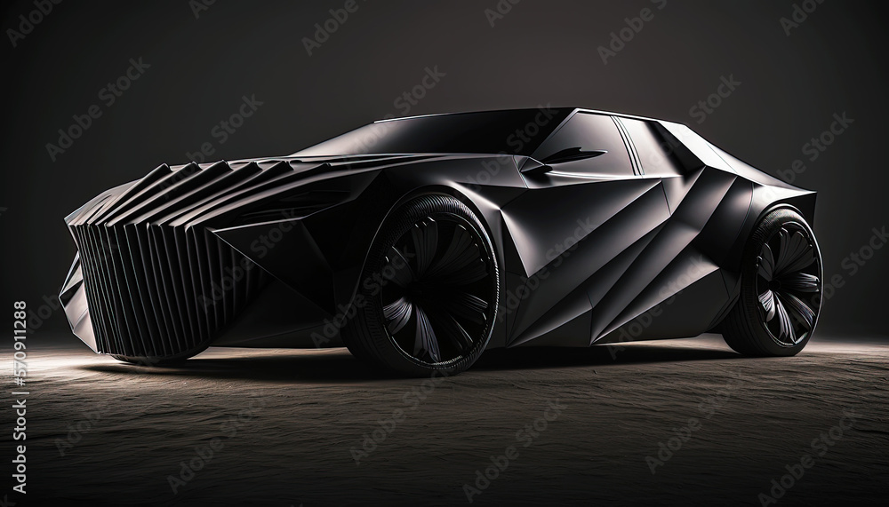 2030 Model Vantablack Car Design | Generative AI