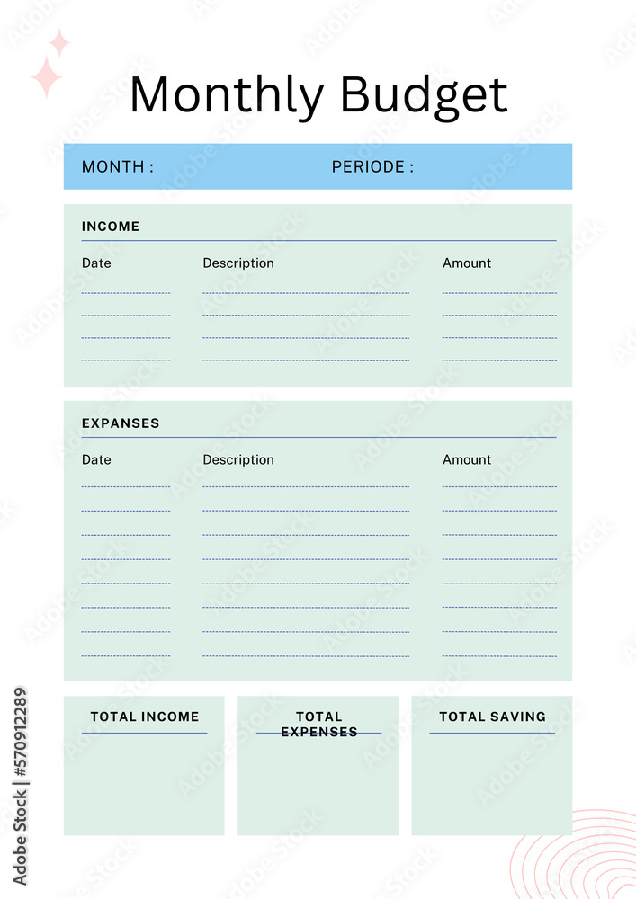 Monthly Budget Monthly Budget
